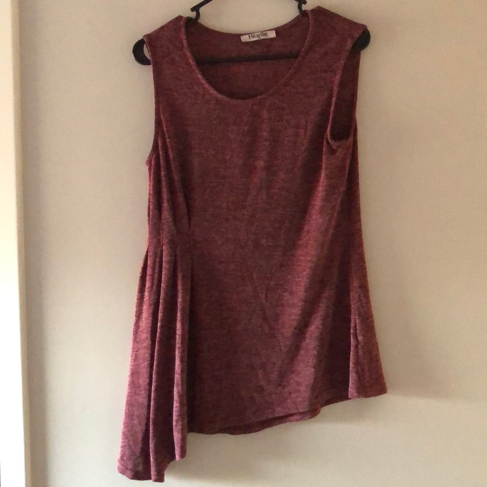 Maroon Scrunched Tunic
